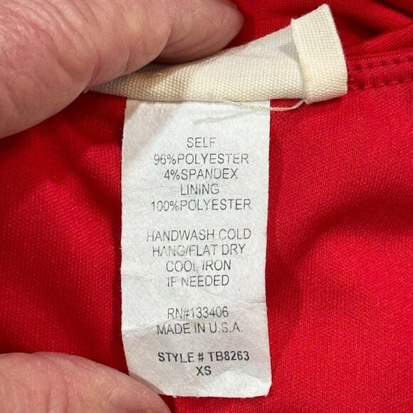 Treebarn Red One-Shoulder Ruched Bodycon Mini Dress XS Stretch Knit Sexy Party - Picture 6 of 11